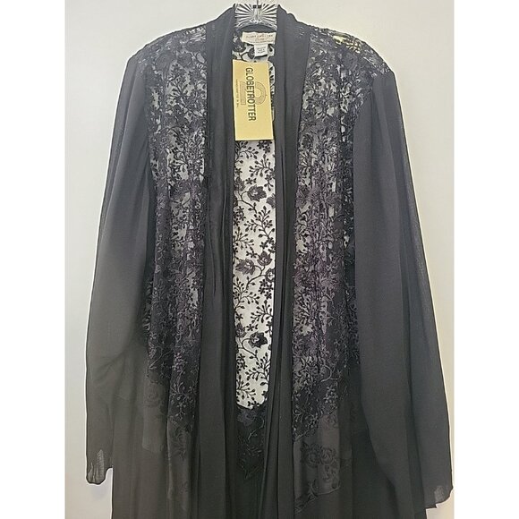 Globetrotter Kimono Type Jacket Lace Detail Vamp Whimsy Goth Black 0X NWT - Picture 3 of 12